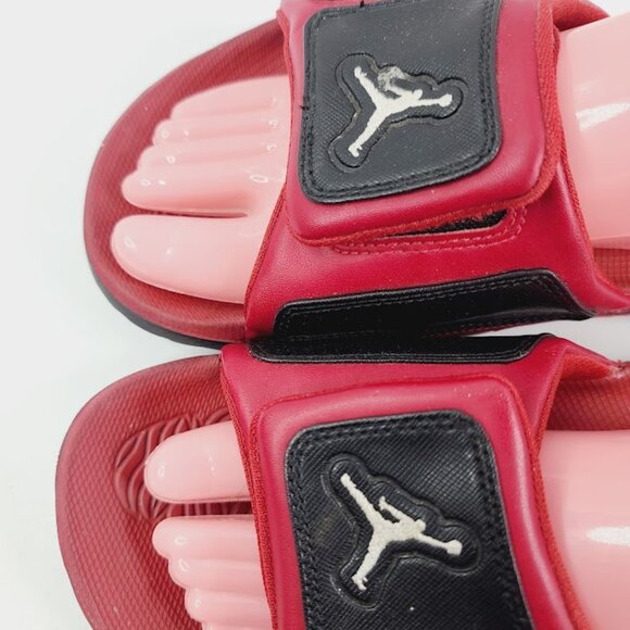 Jordan Men's Black Red Air Hydro 3 630754-001Slip-On Casual Slide Sandal Size 11 - Picture 3 of 7